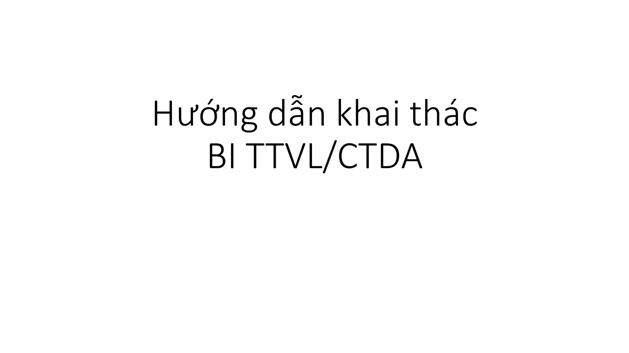 Khai thác BI TTVL/CTDA